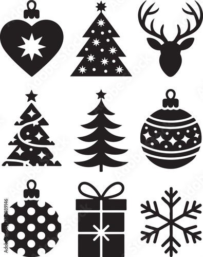 Festive holiday cheer with classic Christmas shapes