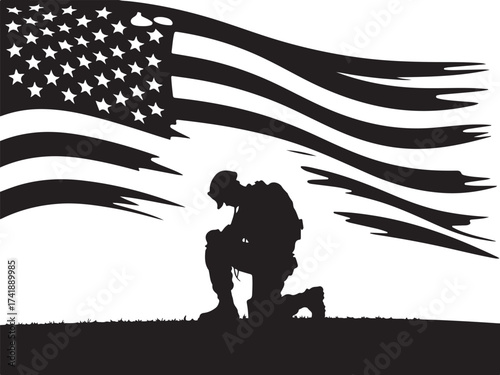 Remembering service patriotic soldier memorial