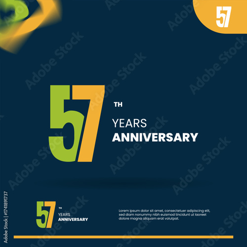 57th anniversary logo design