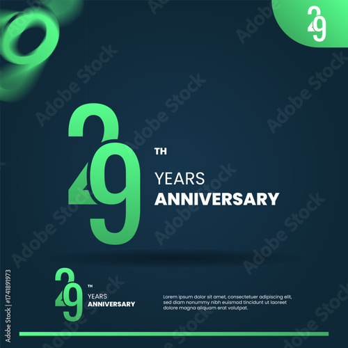 29th anniversary logo design