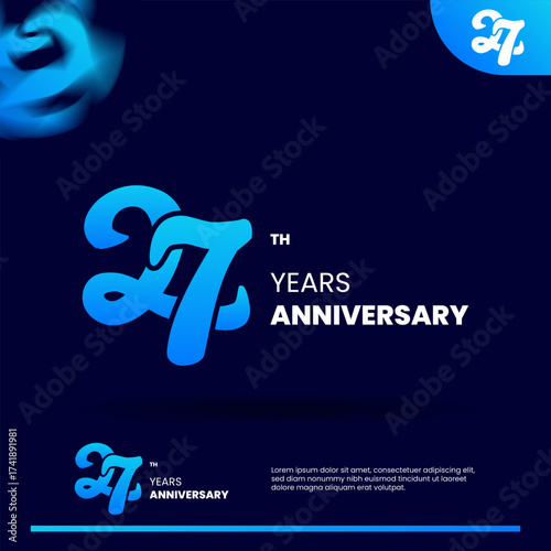 27th anniversary logo design