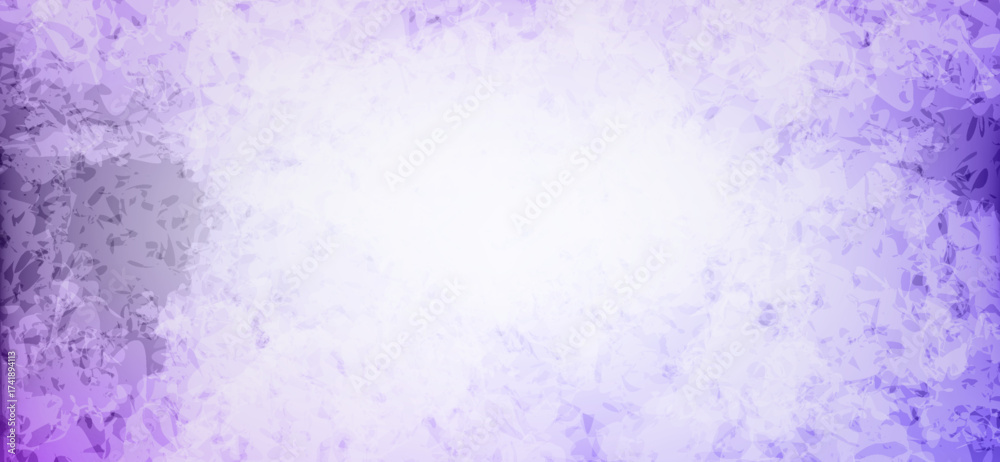Obraz premium Elegant light purple background features delicate floral motifs and diffused white center, creating a soft, dreamlike watercolor texture with subtle yet defined fractal details all around