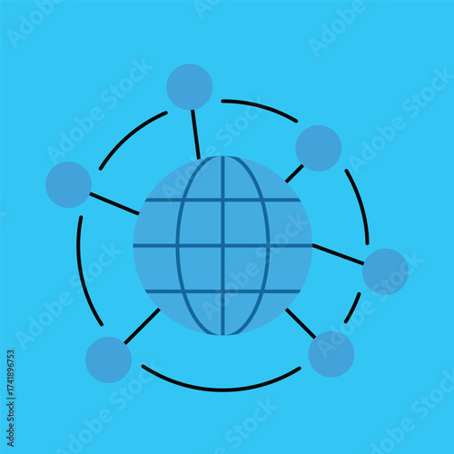 Global network connectivity and digital communication concept, symbolizing worldwide data exchange and internet technology for modern business and information sharing through interconnected systems