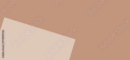Geometric composition presents a soft interplay of beige and earthy brown hues, creating a contemporary abstract background with clean lines and a sense of minimalist aesthetic appeal