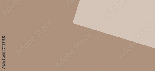 Minimalist abstract art features a harmonious blend of earthy brown and light beige tones, creating a visually calming composition with clean geometric shapes and subtle color contrasts
