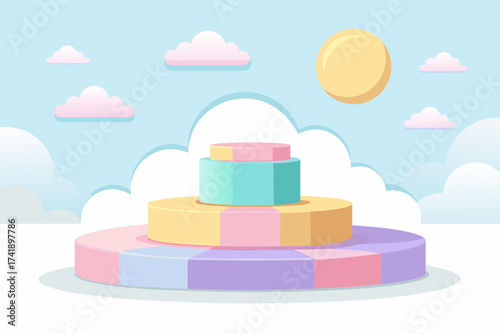 toy blocks on a blue background