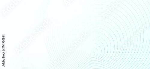 Soft pale cyan and white create a subtle, modern backdrop showcasing layered circular patterns, emanating a minimalist, ethereal vibe suitable for technology or design concepts