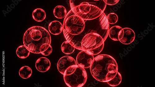 Holographic Soccer Balls.
A 3D animation of multiple rotating holographic soccer balls. Perfect for sports, technology, gaming, or futuristic themed projects.
