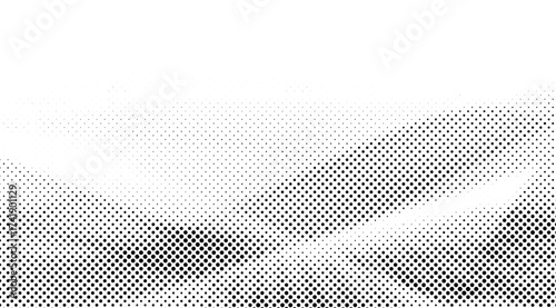 The black and white halftone background image features a gradient wave pattern with dots that create a dynamic visual texture suitable for graphic design projects and illustrations