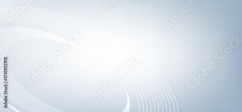 Elegant, wavy lines create a gentle, layered effect on a soft gradient background ranging from subtle blues to whites, evoking a sense of flowing movement and serene spaciousness