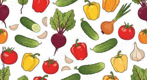 A vibrant collection of fresh organic vegetables in assorted colors and shapes.