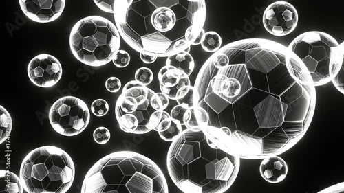 Holographic Soccer Balls.
A 3D animation of multiple rotating holographic soccer balls. Perfect for sports, technology, gaming, or futuristic themed projects.