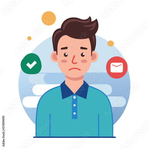 Man sighing deeply with resignation, showing acceptance, quiet defeat, and a moment of thoughtful pause.