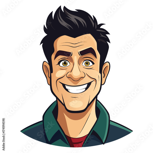 Man with a mischievous grin, showing a cheeky, playful, secretive, or slightly naughty intention.