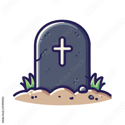 Halloween cemetery illustration design