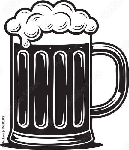 mug of beer with foam