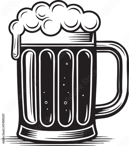 beer mug vector illustration