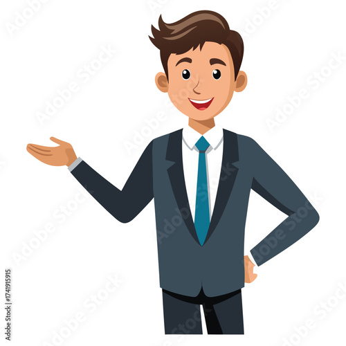 Professional male presenting something small on his open palm, showing attention, focus, and a careful offering.
