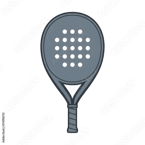 Padel sports racket equipment for dynamic court game play illustration