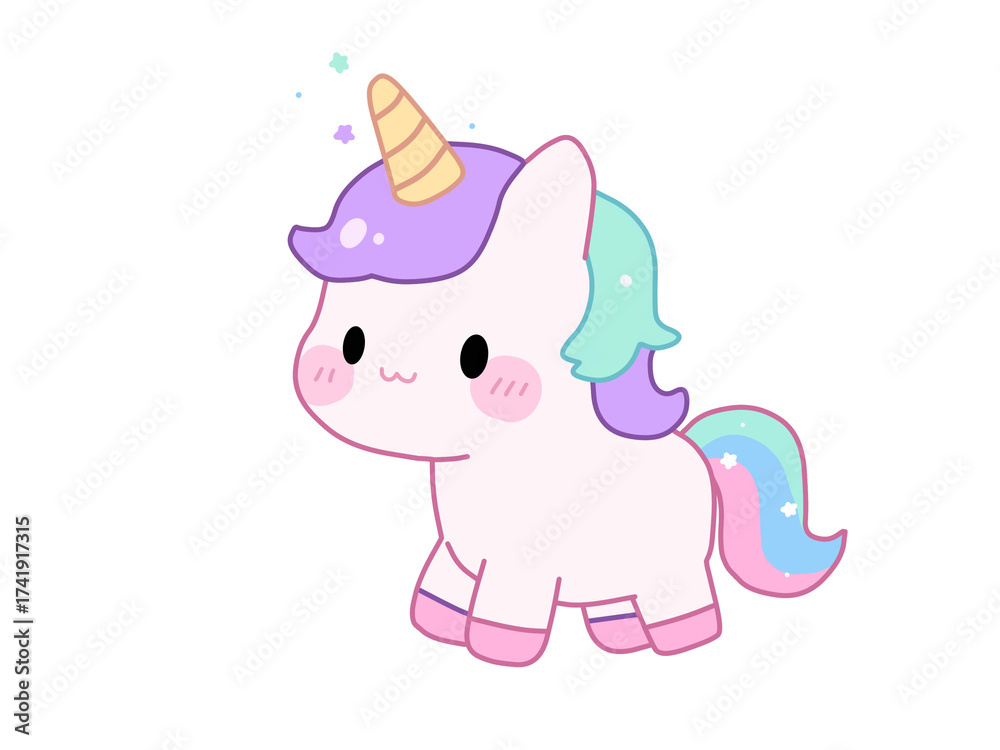 Fototapeta premium かわいいユニコーンイラスト