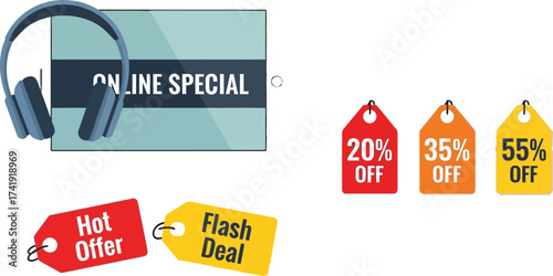 Online deals discounts and special offers promotion marketing ad