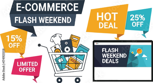 Ecommerce flash weekend deals and hot deals for online shopping