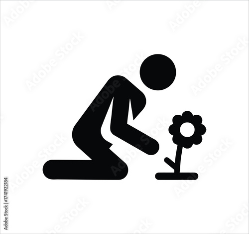 Gardening and Agriculture set of web icons in line style. Grow your own food, greenhouse, seedling, sprout, farmer, watering can, pollination, organic farming, fertilizer, and plant care thin outline 