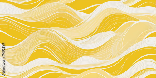 Abstract blue and orange wave vector pattern illustration for web design backgrounds and banner template