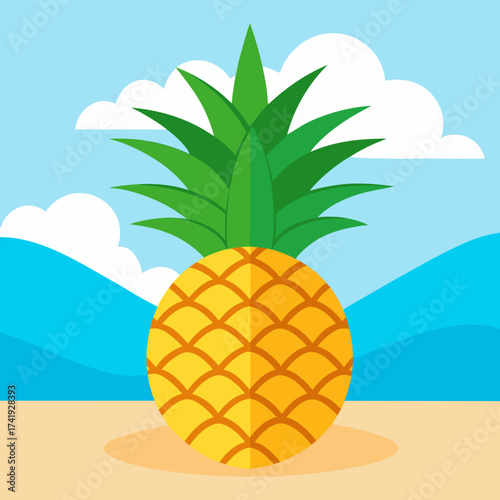 Summer Pineapple Vector