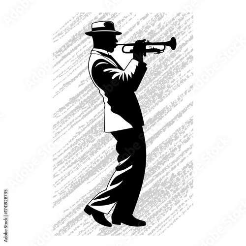 Black man playing the trumpet