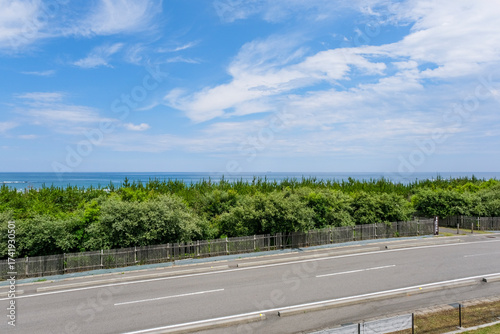 いわき市の沼ノ内海岸に設けられた防災緑地