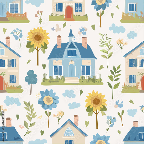 A seamless French Toile de Jouy pattern with delicate pastoral scenes. Perfect for textiles, stationery, and elegant home décor.