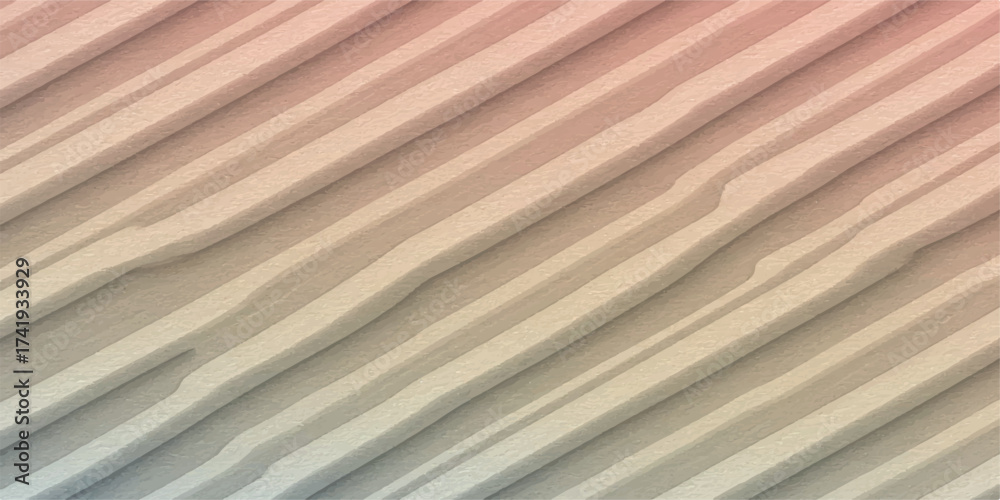 Fototapeta premium Abstract wavy lines background with warm pastel color gradient pattern wallpaper