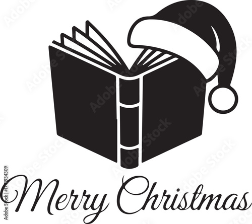 Christmas Reading Silhouette Vector Design