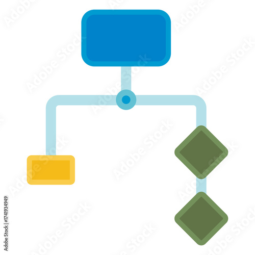 data flow flat icon