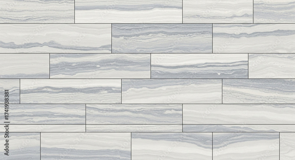 Fototapeta premium Seamless marble stone wall cladding texture background, natural stone pattern for architecture and interior design isolated on white background