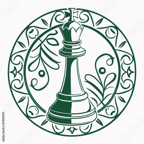 Elegant Chess King Emblem A Sophisticated Design for Strategic Minds