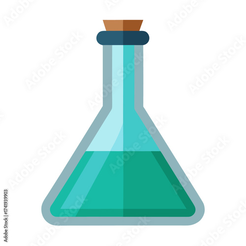 vector of volumetric flash on white background