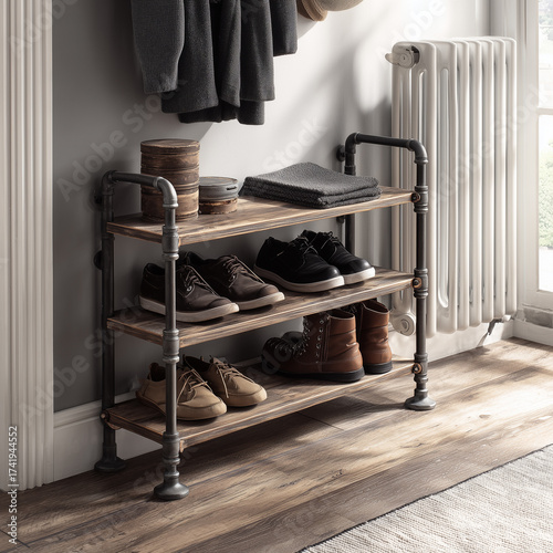 modern open shoe rack