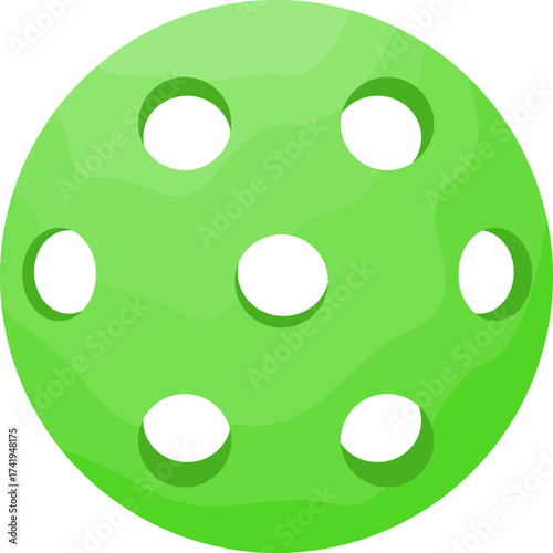 Illustration of a Green Pickleball Ball
