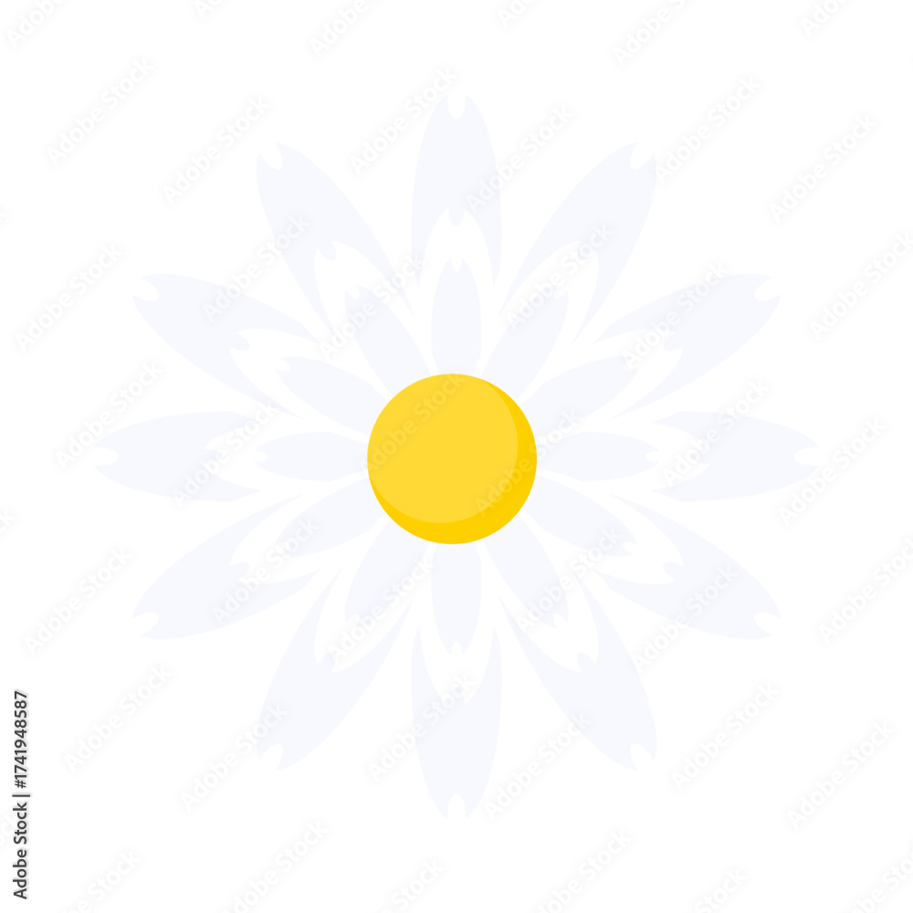 Fototapeta premium Illustration of a White Daisy Flower