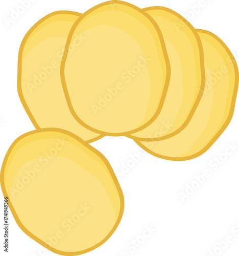 
Illustration of Stacked Potato Chips
