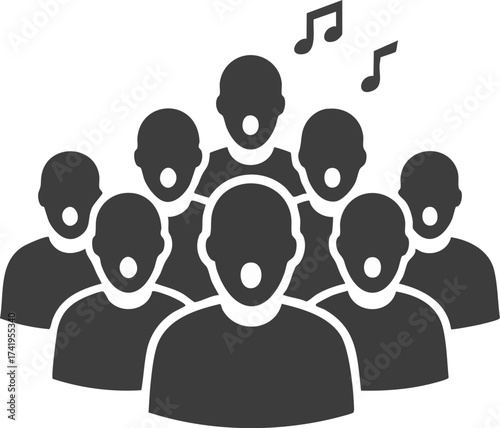 Church Choir Singing Illustration