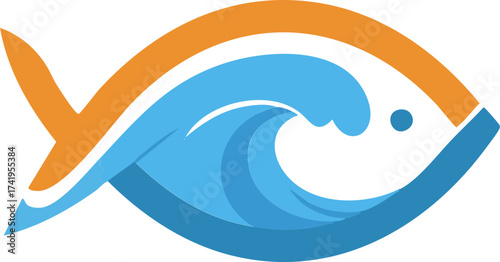 Ichthys Fish and Wave