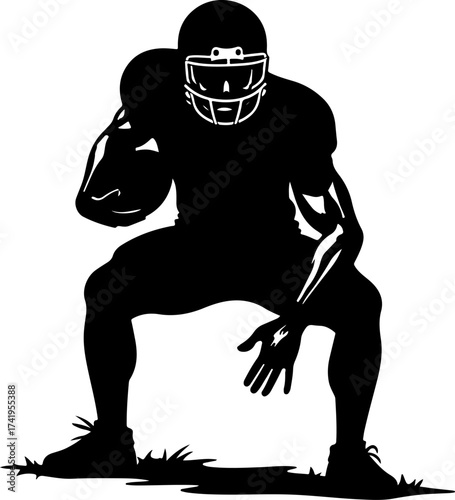 "American Football Player Silhouettes Collection"