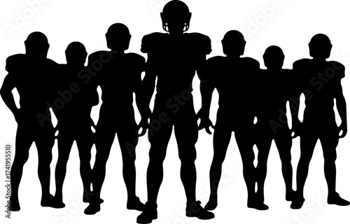 "American Football Player Silhouettes Collection"