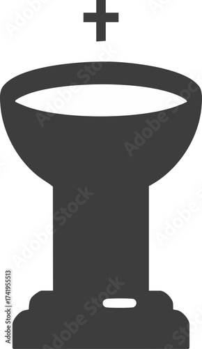 Simple Baptism Font Symbol
