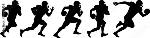 "American Football Player Silhouettes Collection"