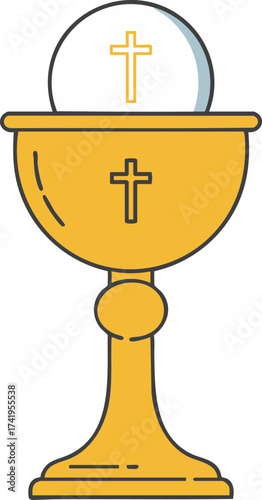 Chalice with Cross Symbol