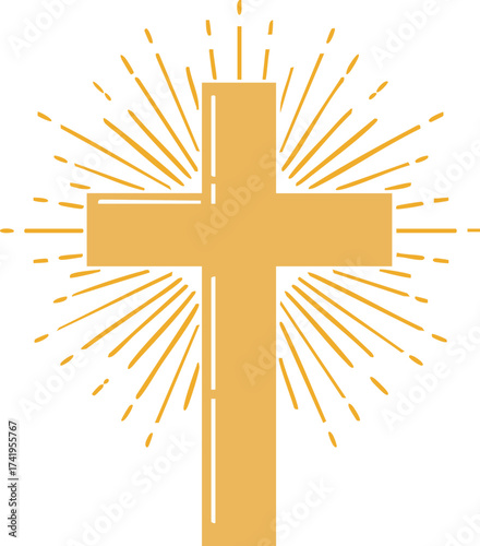 Golden Cross Symbol